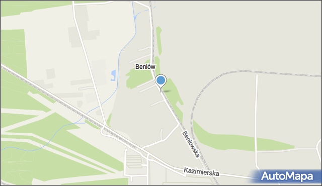 Konin, Beniowska, mapa Konina