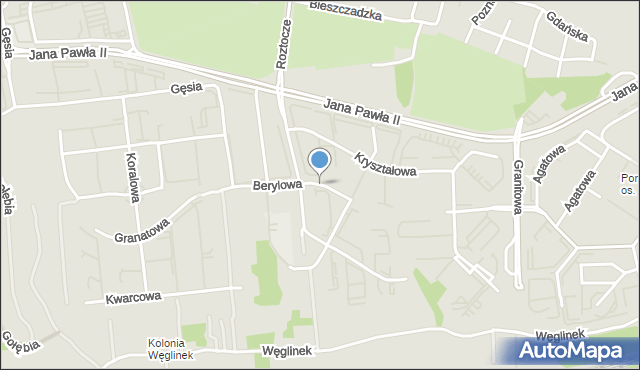 Lublin, Berylowa, mapa Lublina