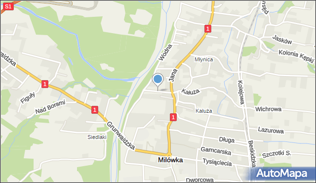 Milówka powiat żywiecki, Bednarczyka Fr., ks., mapa Milówka powiat żywiecki