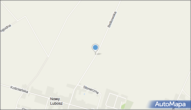 Nowy Lubosz, Betkowska, mapa Nowy Lubosz