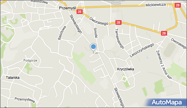 Przemyśl, Benszówny Ireny, mapa Przemyśla