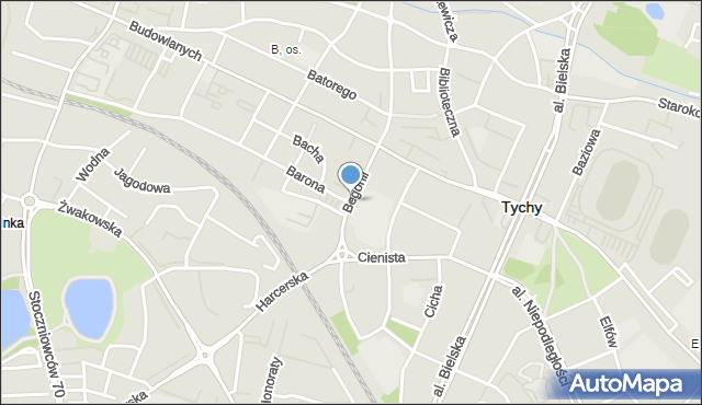 Tychy, Begonii, mapa Tychów