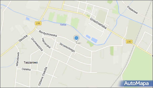 Wągrowiec, Berdychowska, mapa Wągrowiec