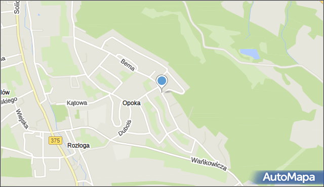 Wałbrzych, Bema Józefa, gen., mapa Wałbrzycha