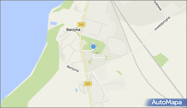 Wolsztyn, Berzyńska, mapa Wolsztyn