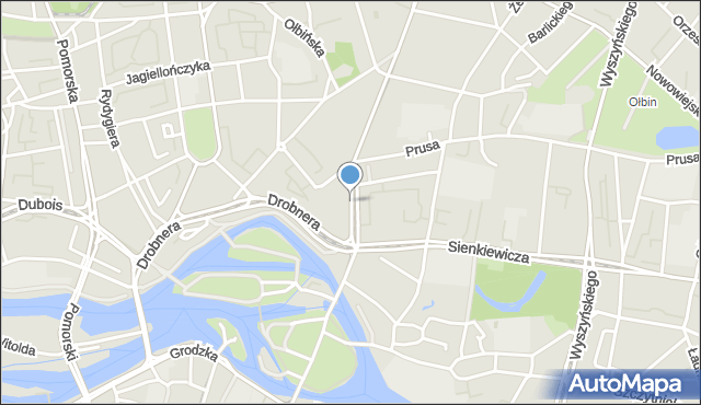 Wrocław, Bema Józefa, gen., mapa Wrocławia