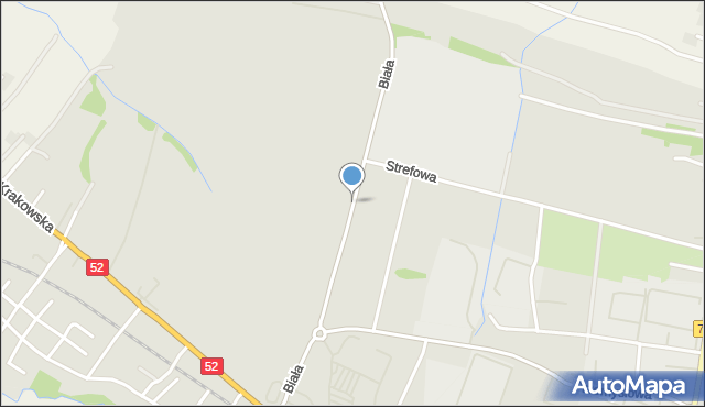 Andrychów, Biała Droga, mapa Andrychów