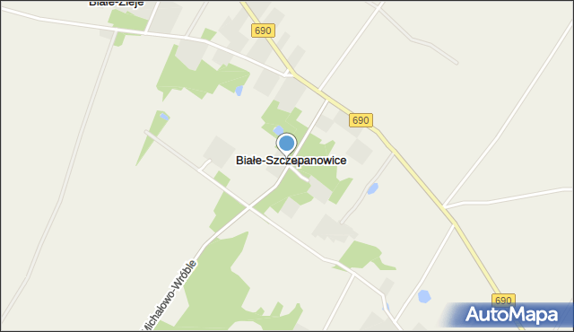Białe-Szczepanowice, Białe-Szczepanowice, mapa Białe-Szczepanowice