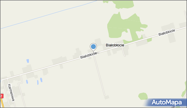 Białobłocie gmina Deszczno, Białobłocie, mapa Białobłocie gmina Deszczno