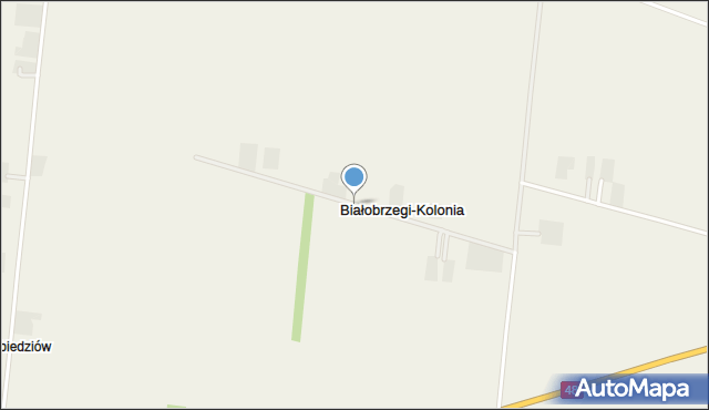 Białobrzegi-Kolonia, Białobrzegi-Kolonia, mapa Białobrzegi-Kolonia