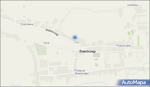 Białobrzegi powiat łańcucki, Białobrzegi, mapa Białobrzegi powiat łańcucki