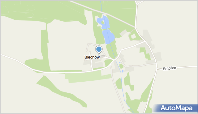 Biechów gmina Pakosławice, Biechów, mapa Biechów gmina Pakosławice