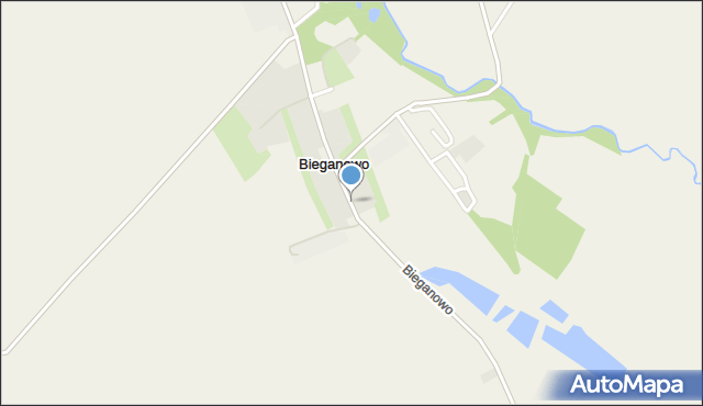 Bieganowo gmina Kołaczkowo, Bieganowo, mapa Bieganowo gmina Kołaczkowo