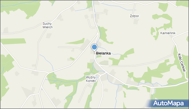 Bielanka gmina Gorlice, Bielanka, mapa Bielanka gmina Gorlice