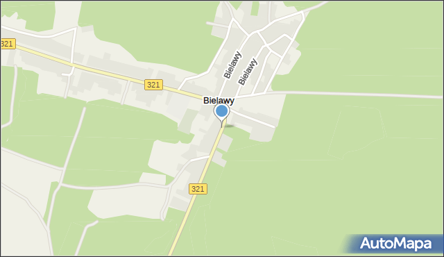 Bielawy gmina Siedlisko, Bielawy, mapa Bielawy gmina Siedlisko