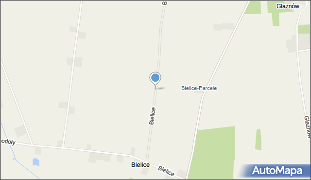 Bielice gmina Krośniewice, Bielice, mapa Bielice gmina Krośniewice