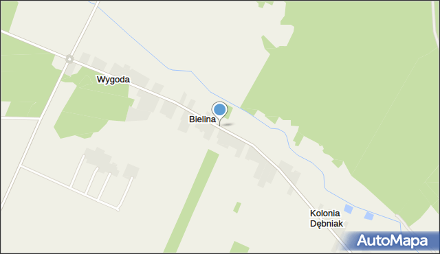 Bielina, Bielina, mapa Bielina