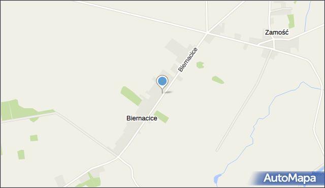 Biernacice gmina Sieroszewice, Biernacice, mapa Biernacice gmina Sieroszewice