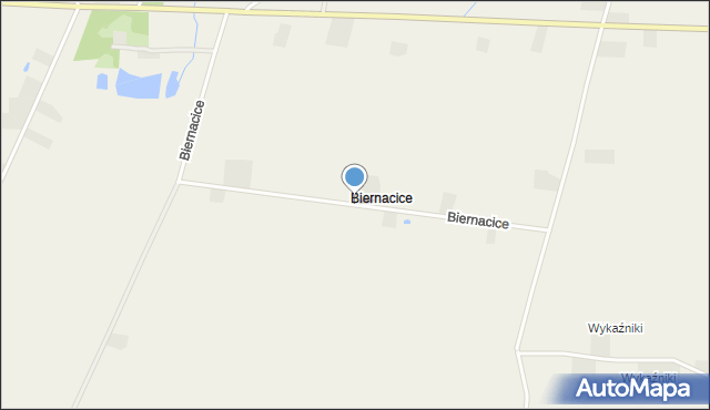 Biernacice gmina Wartkowice, Biernacice, mapa Biernacice gmina Wartkowice