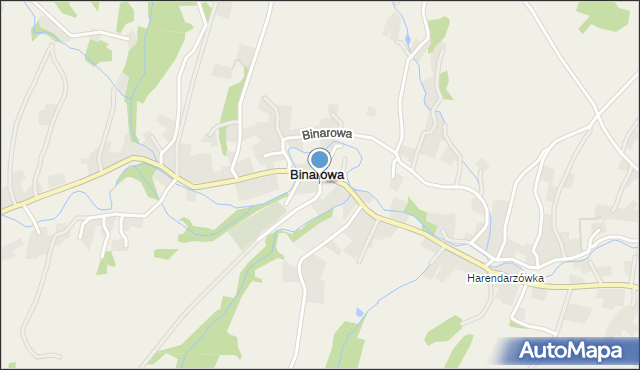 Binarowa, Binarowa, mapa Binarowa