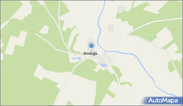 Binduga gmina Konarzyny, Binduga, mapa Binduga gmina Konarzyny