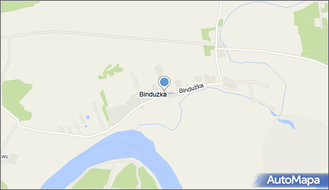 Bindużka, Bindużka, mapa Bindużka