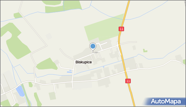 Biskupice gmina Byczyna, Biskupice, mapa Biskupice gmina Byczyna