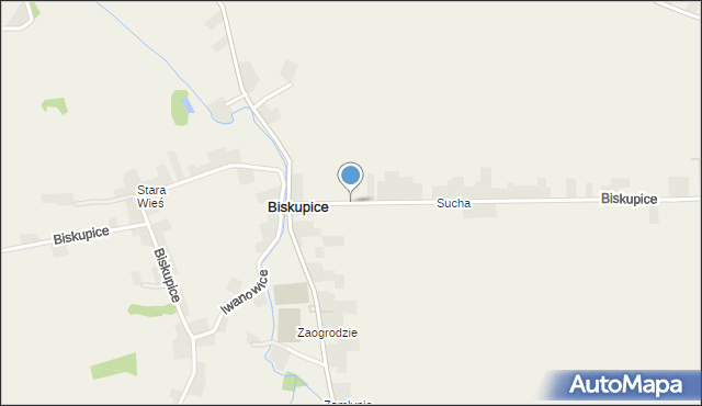 Biskupice gmina Iwanowice, Biskupice, mapa Biskupice gmina Iwanowice