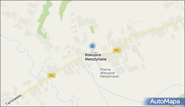 Biskupice Melsztyńskie, Biskupice Melsztyńskie, mapa Biskupice Melsztyńskie