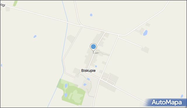 Biskupie gmina Ślesin, Biskupie, mapa Biskupie gmina Ślesin