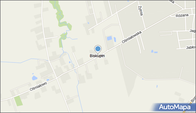 Biskupin gmina Lipno, Biskupin, mapa Biskupin gmina Lipno