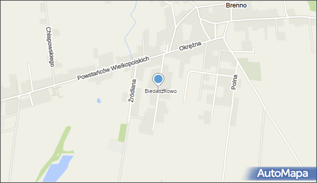 Brenno, Biedaszkowo, mapa Brenno