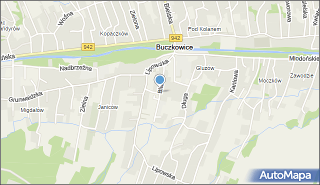 Buczkowice, Białka Romana, mapa Buczkowice