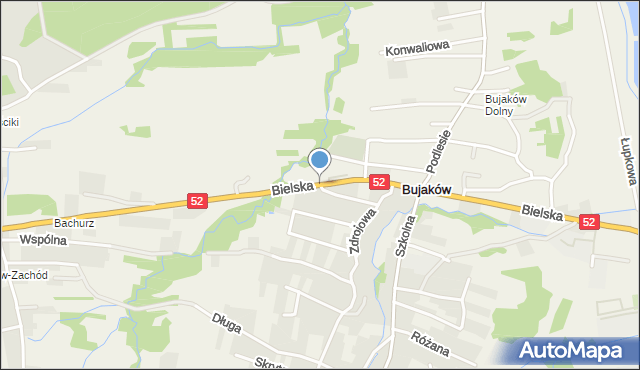 Bujaków, Bielska, mapa Bujaków