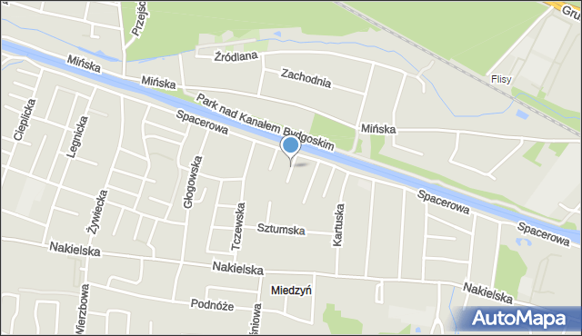 Bydgoszcz, Biłgorajska, mapa Bydgoszczy