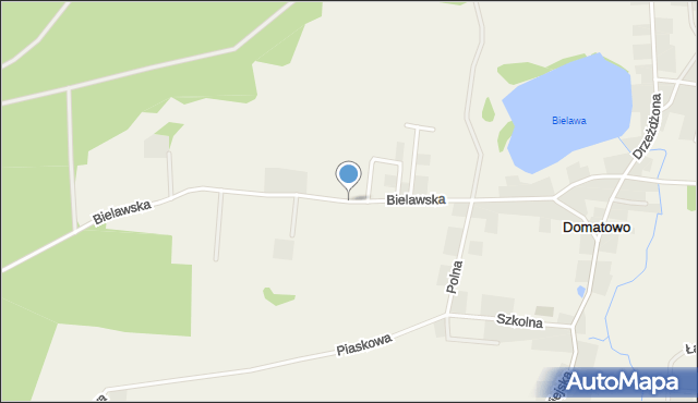 Domatowo, Bielawska, mapa Domatowo