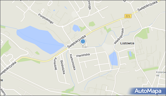 Gdańsk, Bieszczadzka, mapa Gdańska