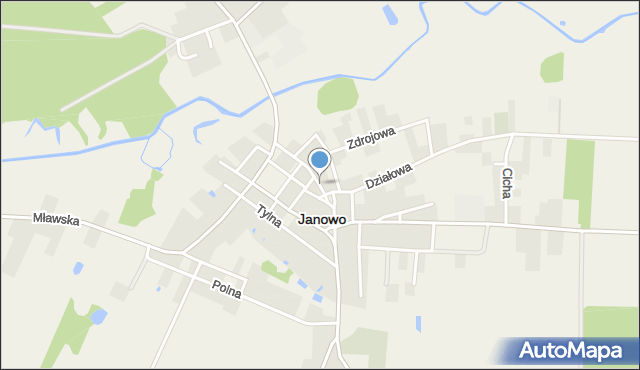 Janowo powiat nidzicki, Białego Władysława, ks., mapa Janowo powiat nidzicki