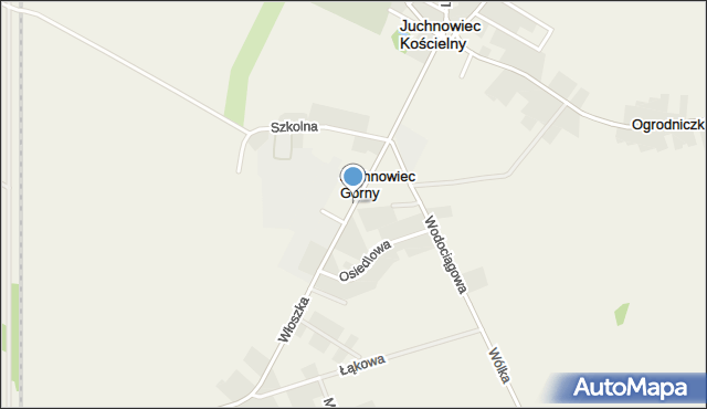 Juchnowiec Górny, Białostocka, mapa Juchnowiec Górny