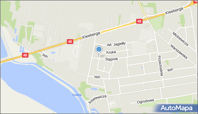 Kock powiat lubartowski, Biskupów Płockich, mapa Kock powiat lubartowski