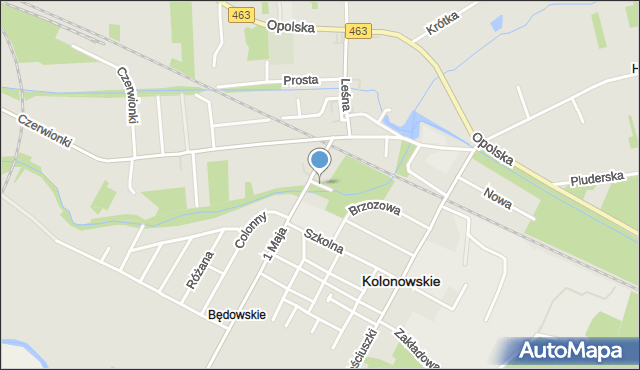 Kolonowskie, Biała, mapa Kolonowskie