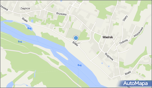 Mielnik powiat siemiatycki, Biała, mapa Mielnik powiat siemiatycki