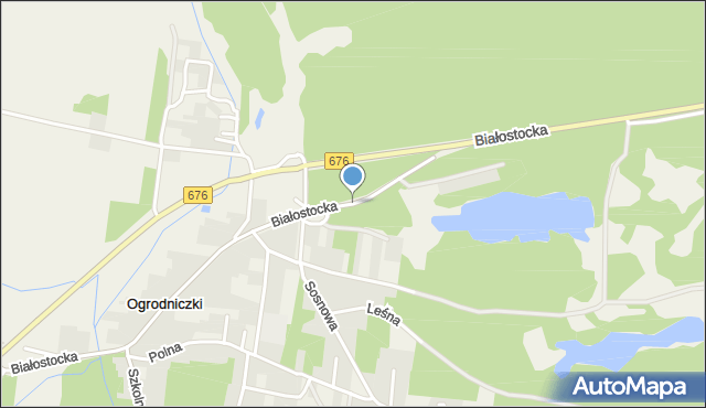 Ogrodniczki gmina Supraśl, Białostocka, mapa Ogrodniczki gmina Supraśl