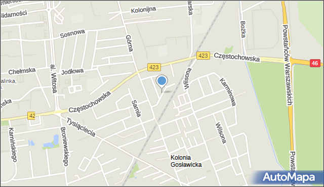 Opole, Bieszczadzka, mapa Opola