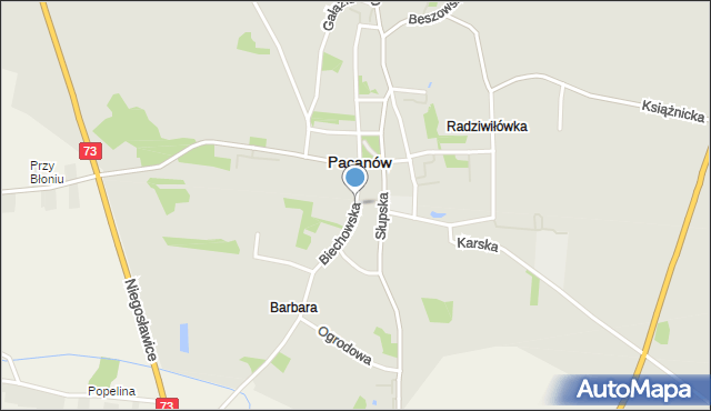 Pacanów powiat buski, Biechowska, mapa Pacanów powiat buski