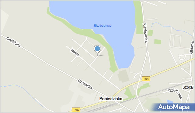 Pobiedziska, Biezdruchowska, mapa Pobiedziska