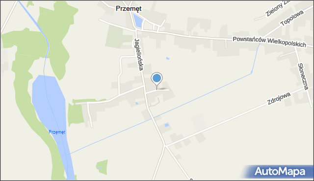 Przemęt, Biała Góra, mapa Przemęt