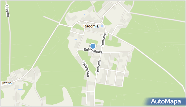 Radomia, Biała, mapa Radomia