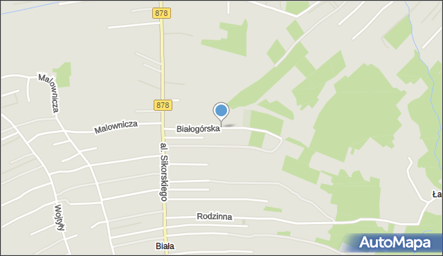 Rzeszów, Białogórska, mapa Rzeszów