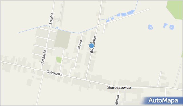 Sieroszewice, Bilczewska, mapa Sieroszewice